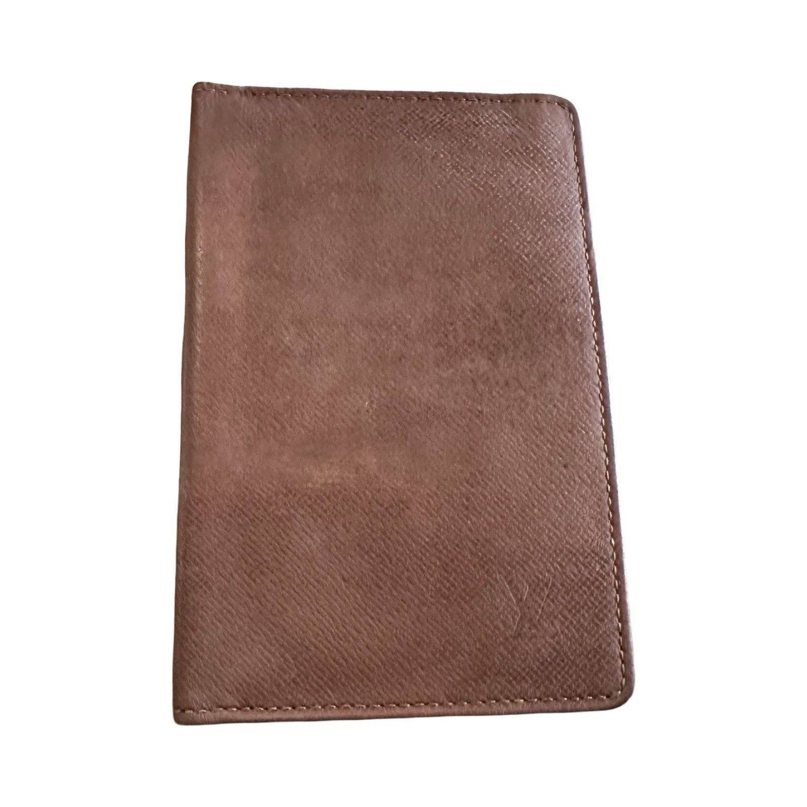 Louis Vuitton Brown Taiga CardPassport Document Holder Wallet